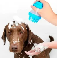 Щітка для миття тварин Cleaning Device The Gentle Dog Washer з силіконовими ворсинками для купання та масажу собак та кішок