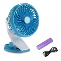 Вентилятор Міні USB з прищіпкою Mini fan LY-582 • Портативний настільний вентилятор з акумулятором і кріпленням