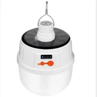 Аварійна лампа з гачком Solar Emergency Charging Lamp 2022 · Акумуляторна лампочка - світильник із сонячною батареєю та вологозахистом IP65