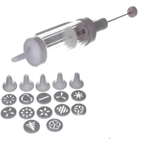 Шприц для печенья и насадки для декорирования Cookie Press and Cake Decorator Set ∙ Кондитерский шприц-пресс с насадками для печенья и крема Cake Decorator Set