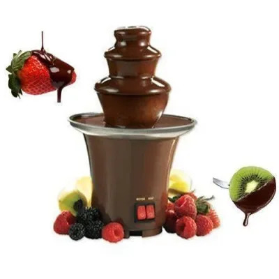 Шоколадний фонтан Фондю Mini Chocolate Fondue Fountain Домашня міні - фондюшниця
