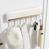 Подвесной настенный органайзер – держатель посуды и принадлежностей Plastic hook · Кухонная вешалка с 6 крючками