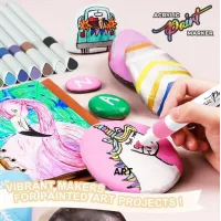 Набор акварельных маркеров 12 шт Water Color Pen 635-12 ∙ Акварельные маркеры Water Color Pen 635-12