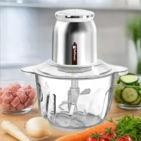 Скляний подрібнювач Hoffmans HM-8843 • 2 л 1200Вт універсальний кухонний чоппер