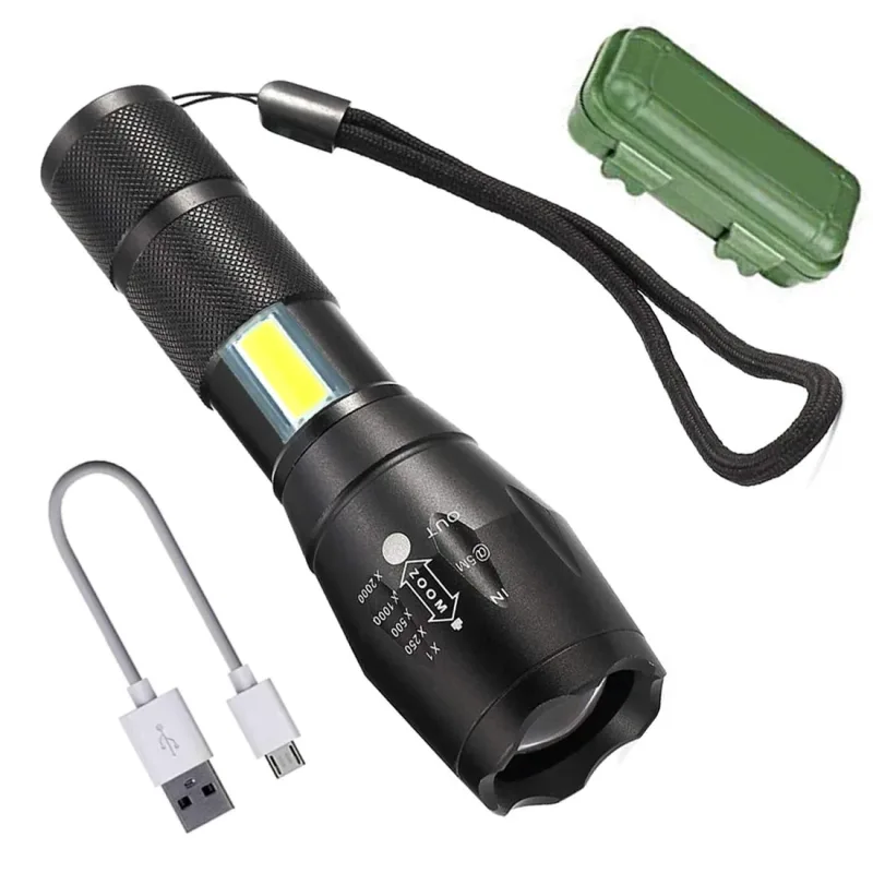 Ліхтар ручний BAILONG BL-29-T6 USB MICRO CHARGE ∙ Тактичний водонепроникний ліхтар BAILONG BL-29-T6