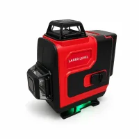 Акумуляторний лазерний рівень KRAFFTEC 4D 16 ліній з Bluetooth і штативом • Самовирівнювальний лазерний нівелір для ремонту, будівництва та розмітки
