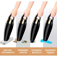 Портативний акумуляторний пилосос для дому та авто • Бездротовий міні-пилосос для прибирання пилу, крихт, салону машини та важкодоступних місць