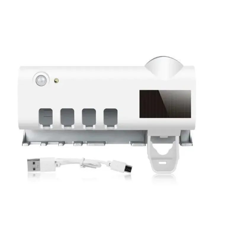 Автоматичний дозатор - диспенсер зубної пасти Toothbrush sterilizer / УФ-стерилізатор / Тримач зубних щіток / Органайзер для ванної W-020