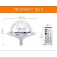 Світлодіодна обертаюча лампа RD-7202 з Bluetooth для вечірок ∙ Диско-куля з динаміком у патрон RD-7202