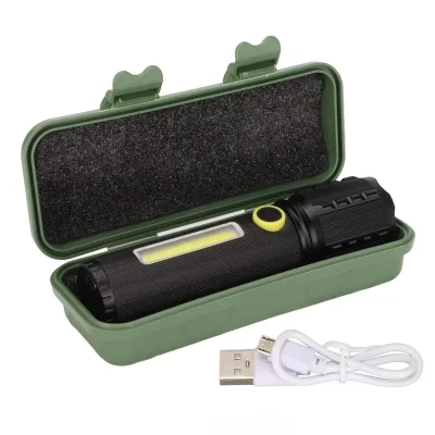 Ручний ліхтар із боковим підсвічуванням BL C63 COB+USB Charge ∙ Ліхтарик ручний BL-C63 COB із USB-зарядкою