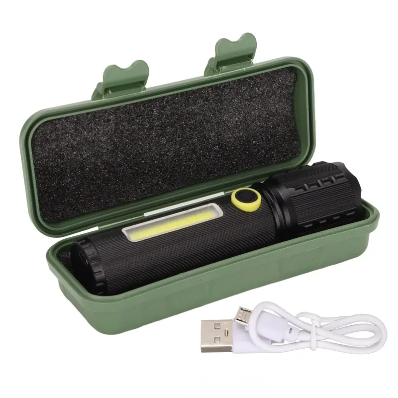 Ручний ліхтар із боковим підсвічуванням BL C63 COB+USB Charge ∙ Ліхтарик ручний BL-C63 COB із USB-зарядкою