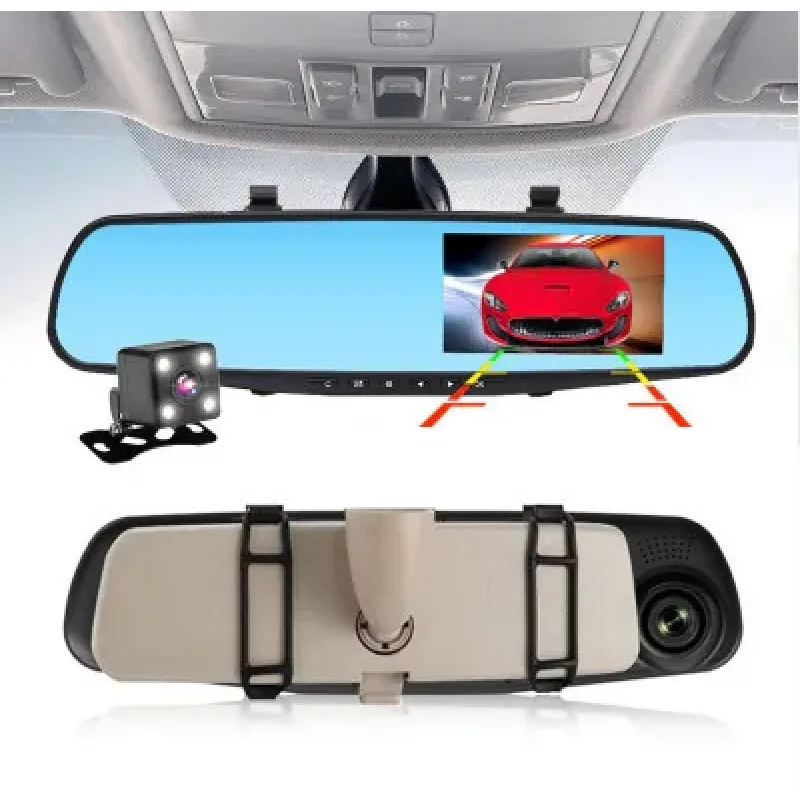 Видеорегистратор - зеркало Dvr L9000 Full HD Автомобильный регистратор с двумя камерами