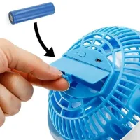 Вентилятор Міні USB з прищіпкою Mini fan LY-582 • Портативний настільний вентилятор з акумулятором і кріпленням
