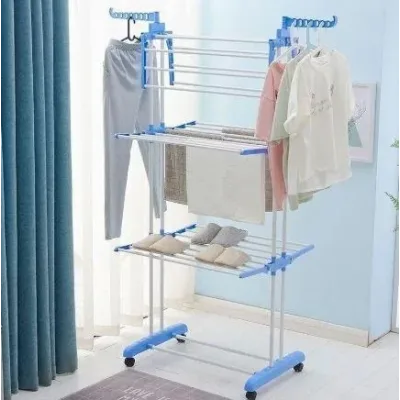 Сушилка складная для белья GARMENT RACK Вертикальная передвижная стойка-сушилка для сушки вещей и белья, на колесиках