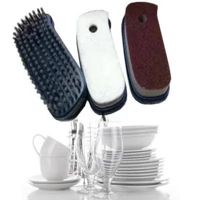 Набір щіток для миття та чистки Hudraulic Cleaning Brush універсальна кухонна чистяча, набір з 3 шт