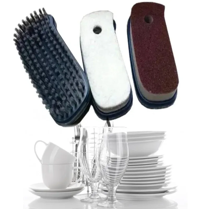 Набір щіток для миття та чистки Hudraulic Cleaning Brush універсальна кухонна чистяча, набір з 3 шт