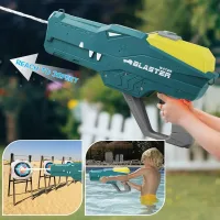 Водяний пістолет дитячий «Крокодил» Water Gun • Акумуляторний водяний бластер з автоматичним набором води для літніх ігор