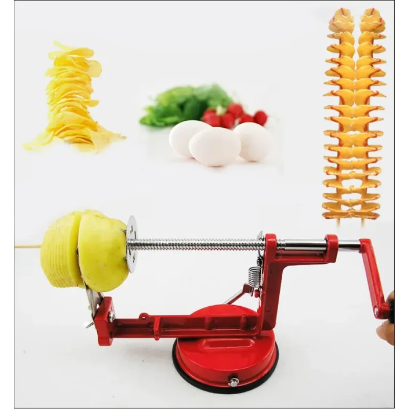 Машинка для спиральной нарезки картофеля Spiral Potato Slicer ∙ Картофелерезка ∙ Овощерезка ∙ Мультирезка спиралью