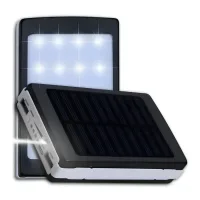 Портативное зарядное устройство с фонариком Solar Power Bank mAh ∙ Зарядное устройство Power Bank Solar mAh с LED фонариком
