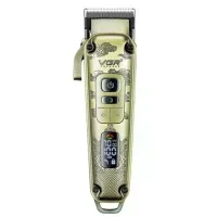 Машинка для стрижки VGR V-005 • Акумуляторна машинка для волосся та бороди VGR V-005 з LED-дисплеєм, 4 швидкостями та 8 насадками