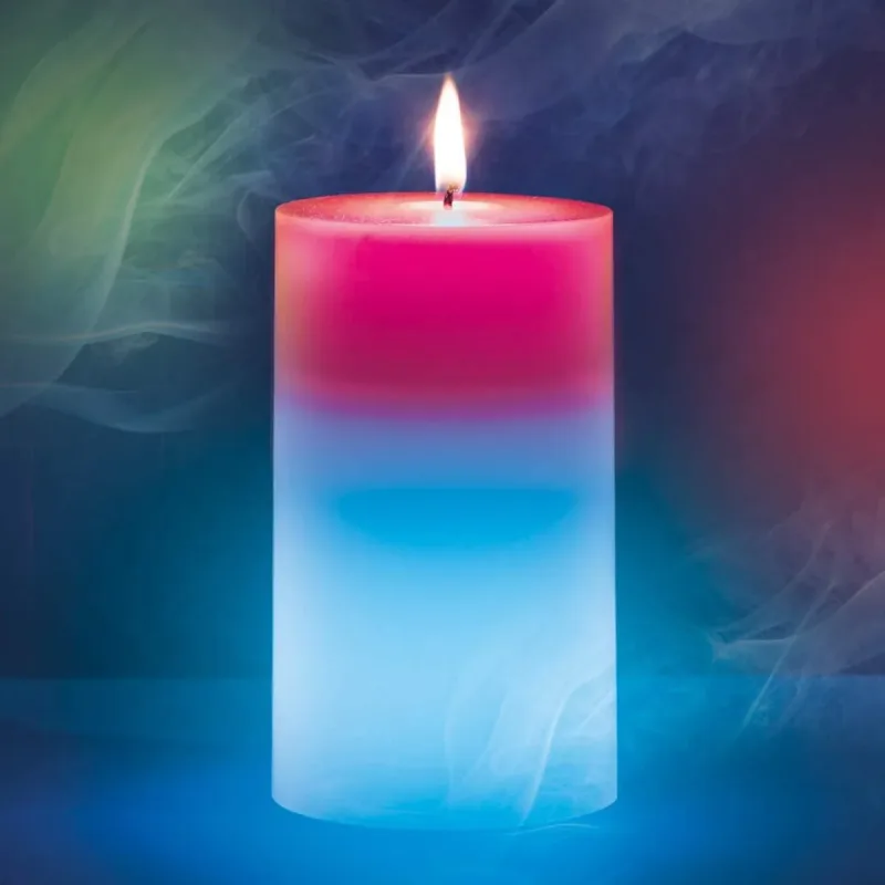 Воскова свічка зі справжнім полум'ям та RGB підсвіткою Candled Mood Madic