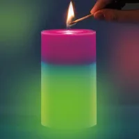 Воскова свічка зі справжнім полум'ям та RGB підсвіткою Candled Mood Madic