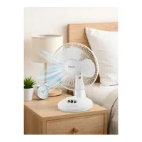 Вентилятор підлоговий DOMOTEC MS-1624 White • Побутовий вентилятор для дому, офісу та кімнати • Потужний вентилятор для охолодження і циркуляції повітря