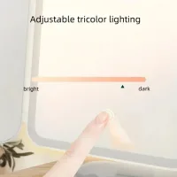 Тройное LED-зеркало для макияжа KAR193 складное аккумуляторное белое • Настольное косметическое зеркало KAR193 с сенсорной подсветкой, 3 режимами света и Micro USB