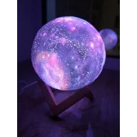 Настільний сенсорний світильник – нічник Місяць Magic 3D RGB Moon Light з пультом