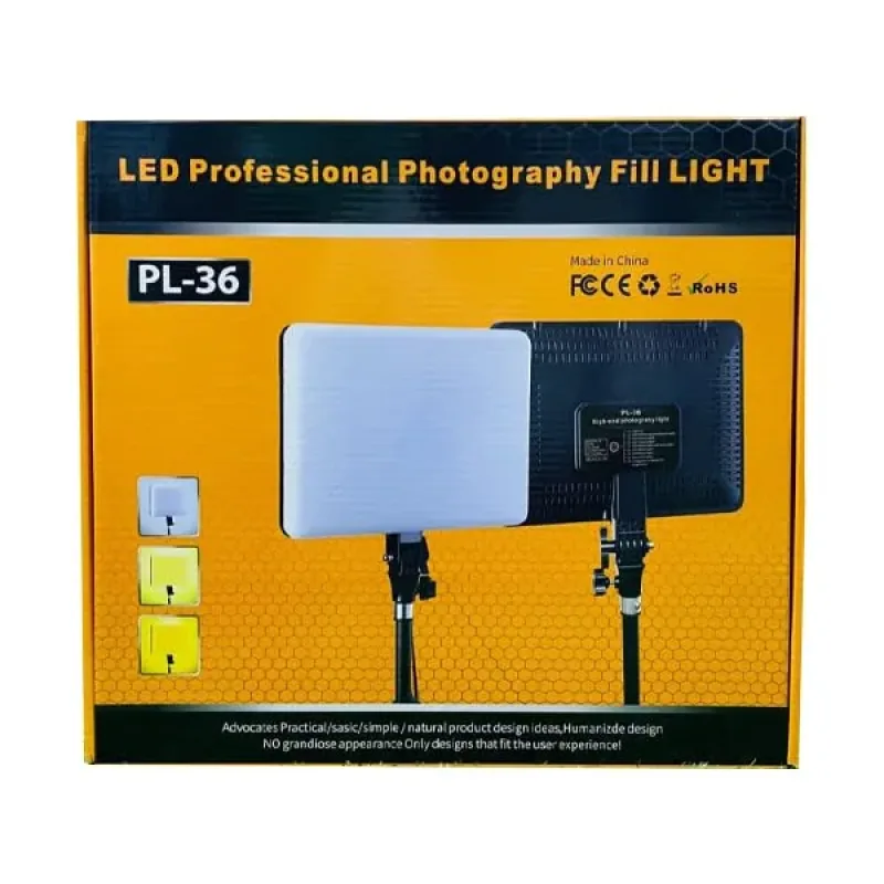 Прямокутна світлодіодна LED-лампа для фото та відео PL-36 ∙ LED-прожектор PL-36 з пультом для блогера та візажиста