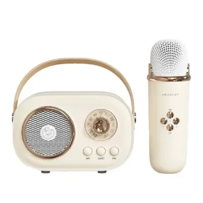 Акустична система «RETRO» з мікрофоном ∙ Бездротова портативна Bluetooth колонка на акумуляторі ∙ Міні-караоке