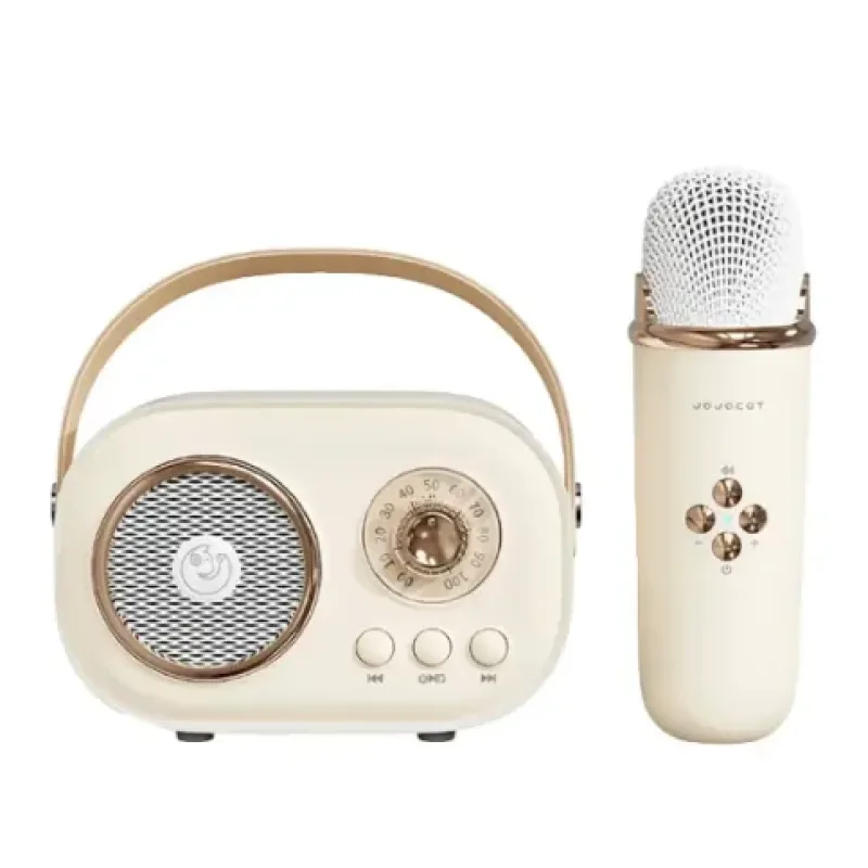 Акустична система «RETRO» з мікрофоном ∙ Бездротова портативна Bluetooth колонка на акумуляторі ∙ Міні-караоке
