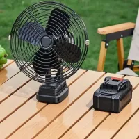 Акумуляторний вентилятор 8″ VAP-8 21V • Переносний вентилятор з 2 акумуляторами