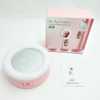 Косметическое складное зеркало с LED подсветкой для макияжа 3 в 1 Держатель телефона + органайзер для косметики