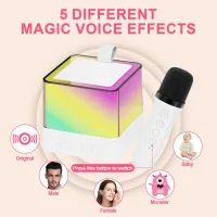 Міні-дитяче караоке з RGB-підсвіткою K18 ∙ Bluetooth-колонка K18 з 2 мікрофонами