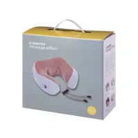 Масажна подушка для шиї з пам'яттю U-Shaped Upgrade Vibration Pillow від батарейок