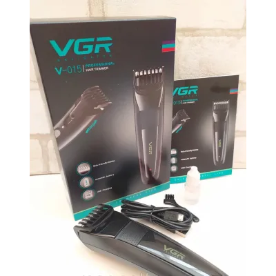 Професійна машинка для стрижки VGR V-015 на акумуляторі з USB зарядкою