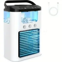 Портативний міні кондиціонер з USB Ice Cooler XL-1346 • Настільний вентилятор-зволожувач з резервуаром 560 мл і LED-підсвіткою
