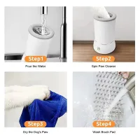 Автоматична лапомийка для собак PET FOOT WASH · Портативний електричний стакан для миття лап тварин · USB зарядка