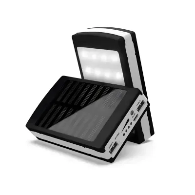 Портативное зарядное устройство с фонариком Solar Power Bank mAh ∙ Зарядное устройство Power Bank Solar mAh с LED фонариком