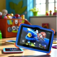 Дитячий планшет Kidiby K85 у прогумованій кришці з Wi-Fi на Android 7 дюймів • Дитячий Android планшет у захисному чохлі для ігор, навчання, мультфільмів і подарунка дитині