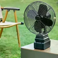Акумуляторний вентилятор Lithium Electric Fan 48V чорний • Портативний бездротовий вентилятор з Li-ion акумулятором для дому, дачі, офісу та відпочинку