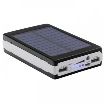 Повербанк на солнечной батарее UN-3102 SOLAR 40000mAh • Портативная мобильная зарядка Power Bank с LED фонариком для телефона, планшета и ежедневного использования
