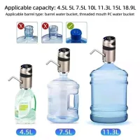 Електрична помпа для води Water Dispenser XL-129 срібляста USB • Автоматичний диспенсер XL-129 для пляшки питної води та бутля 19 л сріблястий