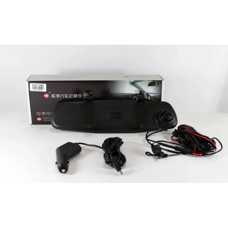 Автомобильный видеорегистратор - зеркало DVR 138W с камерой заднего вида