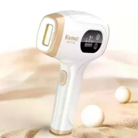 Фотоепілятор Kemei KM-7106 білий • Домашній IPL-епілятор для видалення волосся на обличчі, ногах, руках, тілі, пахвах і зоні бікіні