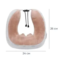 Масажна подушка для шиї з пам'яттю U-Shaped Upgrade Vibration Pillow від батарейок