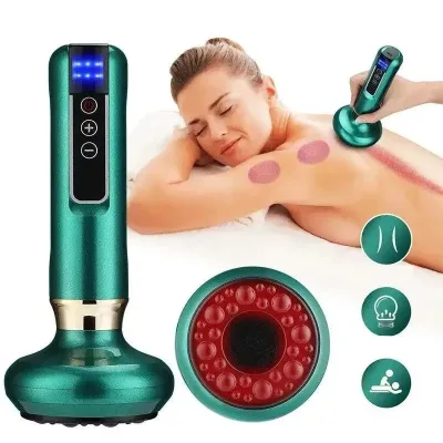 Вакуумний масажер Cupping Massager з інфрачервоним підігрівом • Електричний антицелюлітний масажер гуаша для тіла та спини