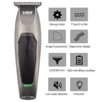 Тример VGR V-030 для волосся • Акумуляторна машинка VGR V-030 для стрижки волосся та бороди з T-подібним ножем і 5 насадками