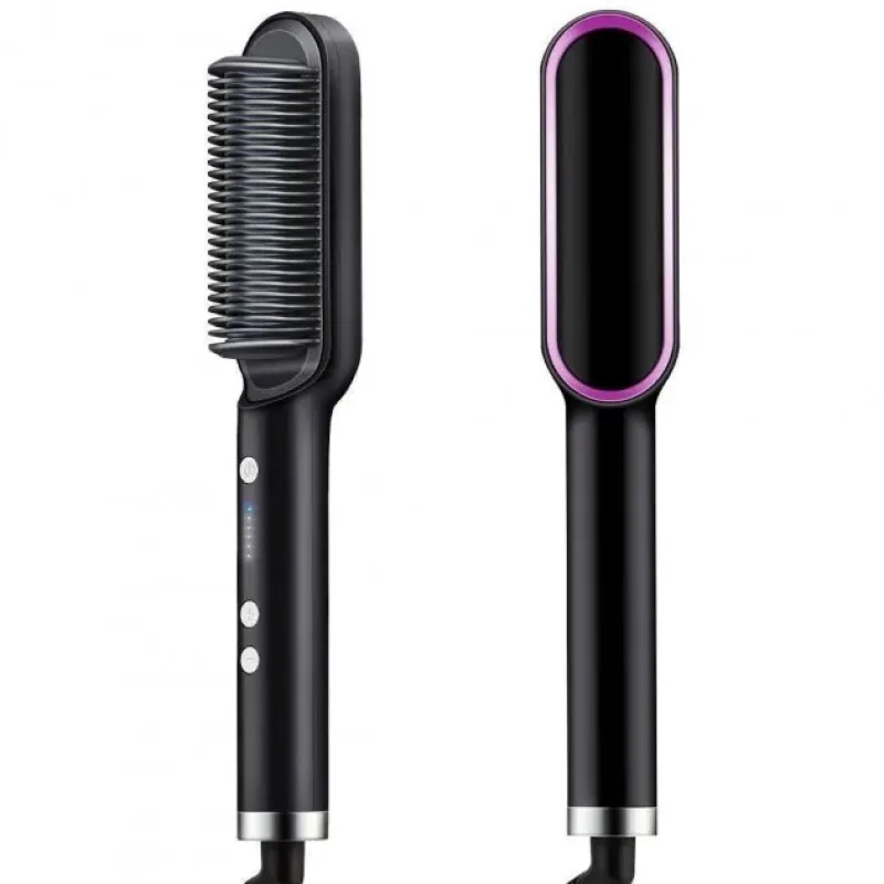 Расчёска – выпрямитель Hair Straightener 909B для выпрямления волос ∙ Утюжок щётка с турмалиновым покрытием ∙ 6 температурных режимов